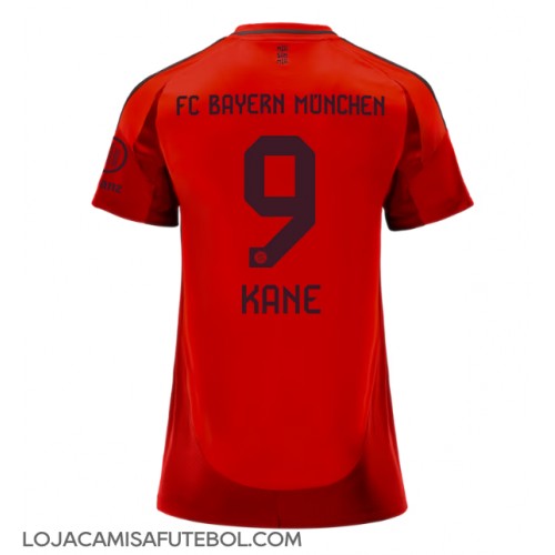 Camisa de Futebol Bayern Munich Harry Kane #9 Equipamento Principal Mulheres 2024-25 Manga Curta